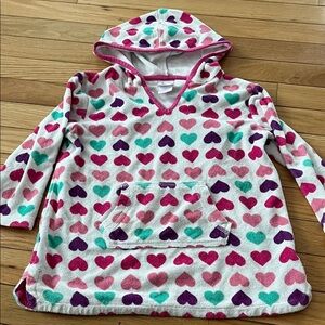 Colorful Heart Patterned Hoodie